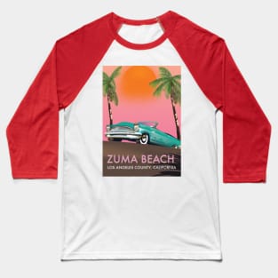 Zuma Beach Los Angeles County California Baseball T-Shirt